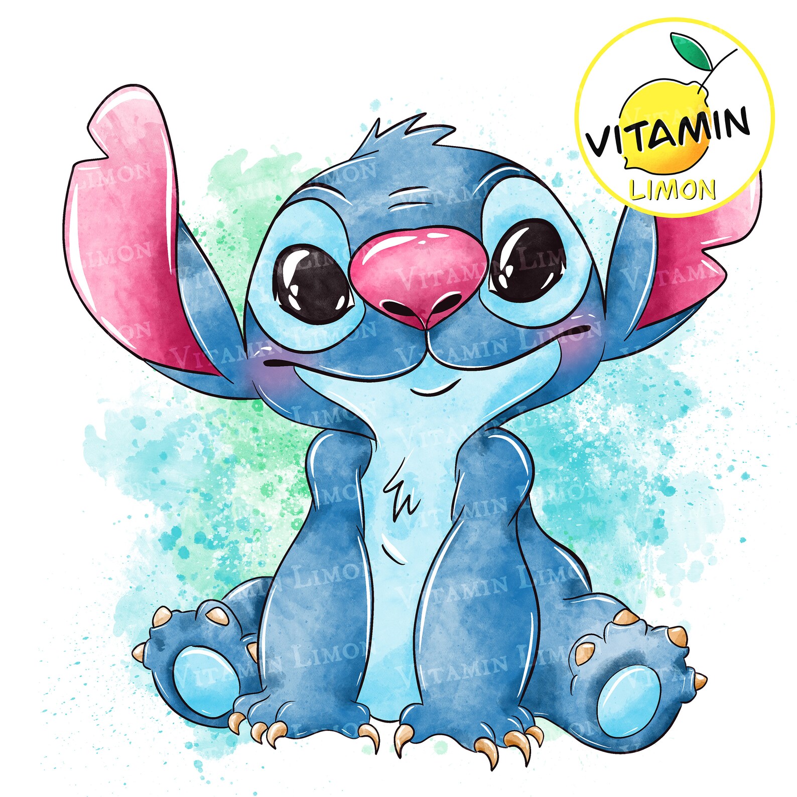 Stitch PNG Animals Watercolor Stitch Clipart Stitch Etsy