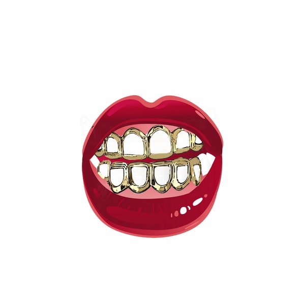 Solid Gold Open Face Grill - Protective + Free 2 Tooth Protective Mouth Grill (Included With Purchase)