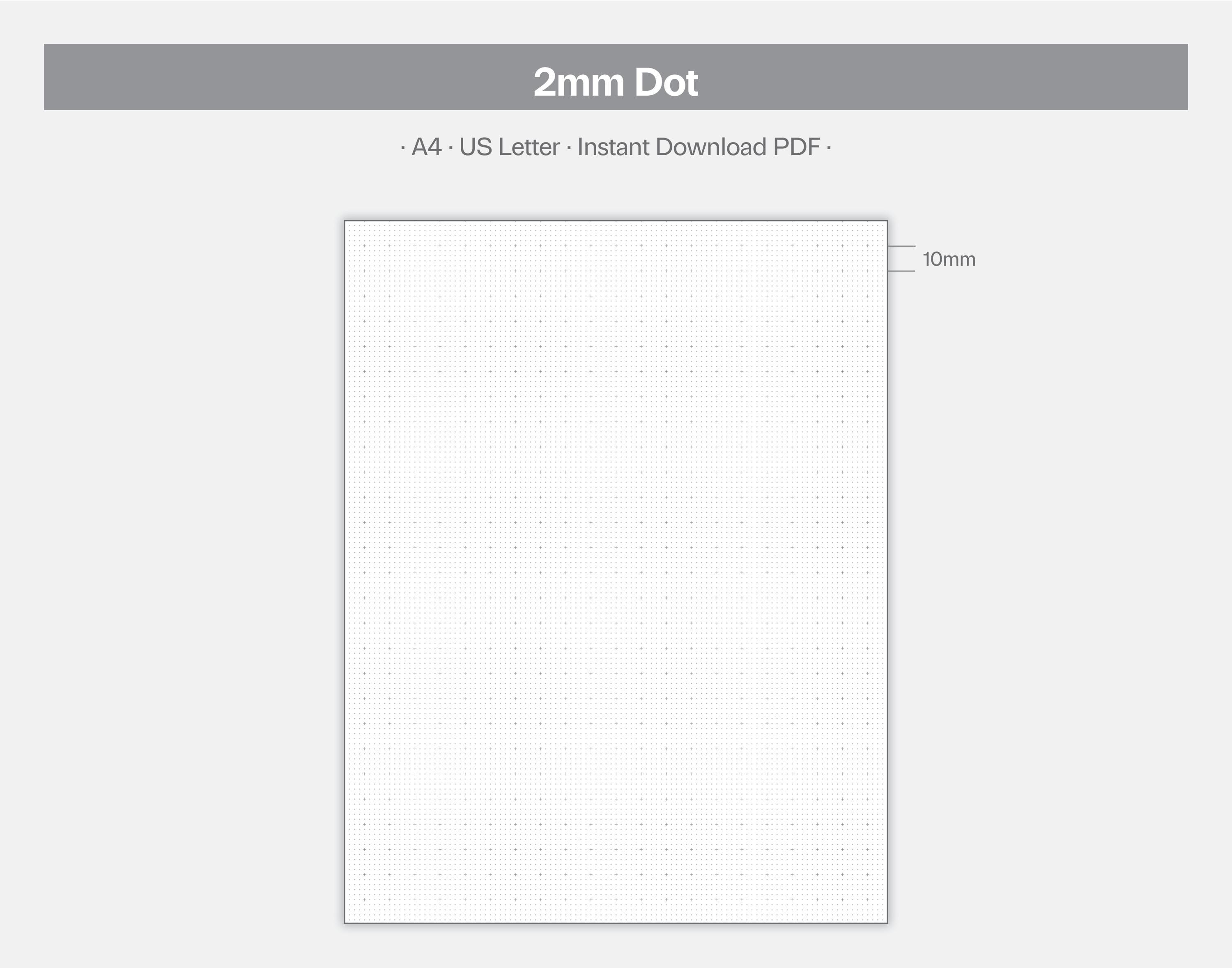 Metric Grid Paper Bundle | A4, US Letter Dot, Fill, Square (digital ...