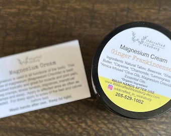 Crema de magnesio con jengibre e incienso