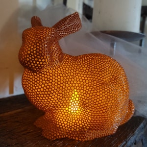 Voronoi Bunny Rabbit with LED Tea Light