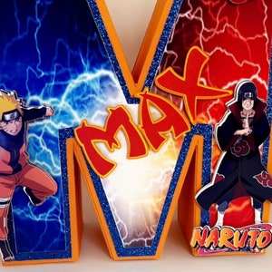 3d letter Narut0 Anime with lights