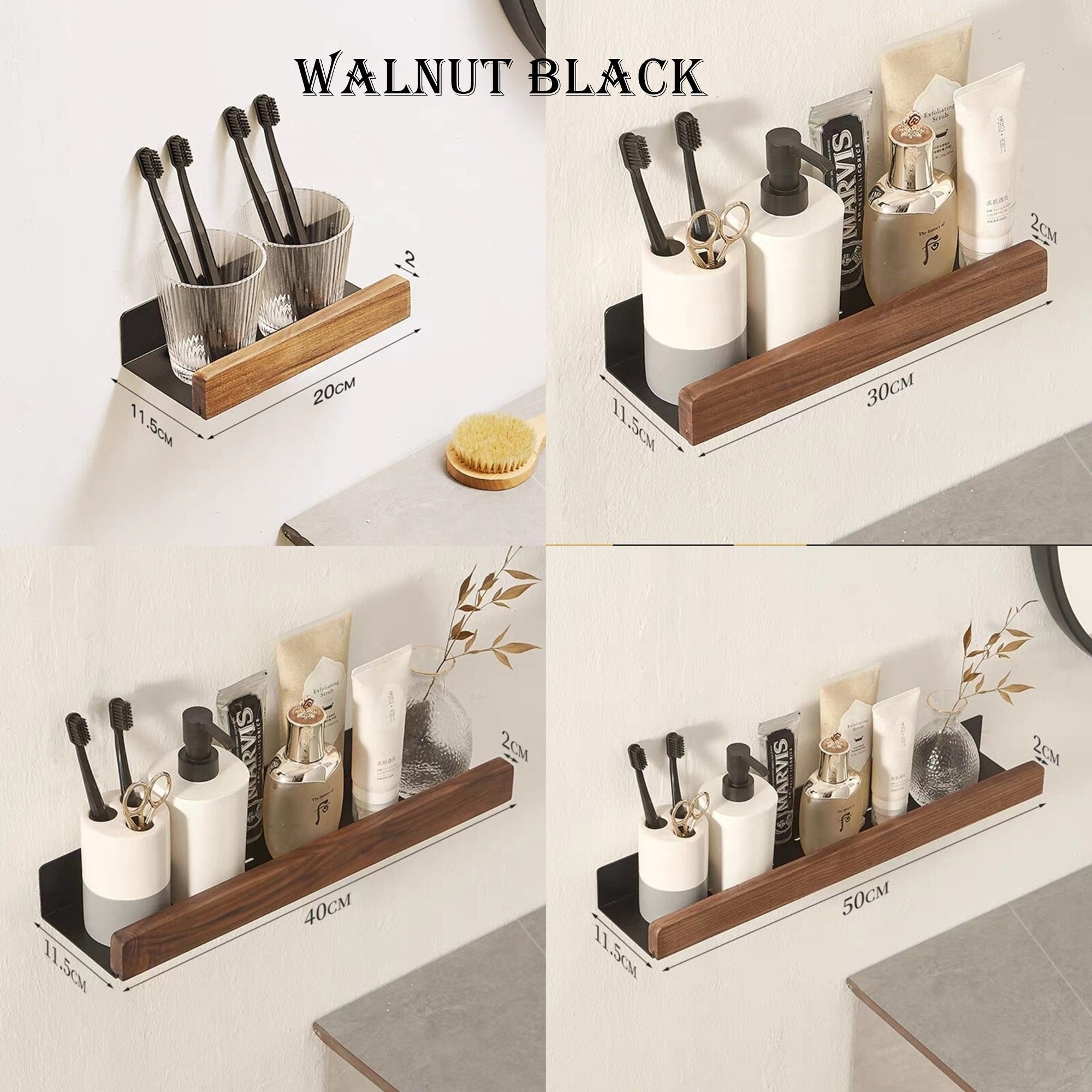 Bathroom Shelves Wall Mounted Walnut Space Aluminum Shower Shelf Storage  Organizer Rack Bathroom Kitchen Bathroom Hardware Pendant Shower Rack  Corner Shelf 1pc 2023 - $29.99