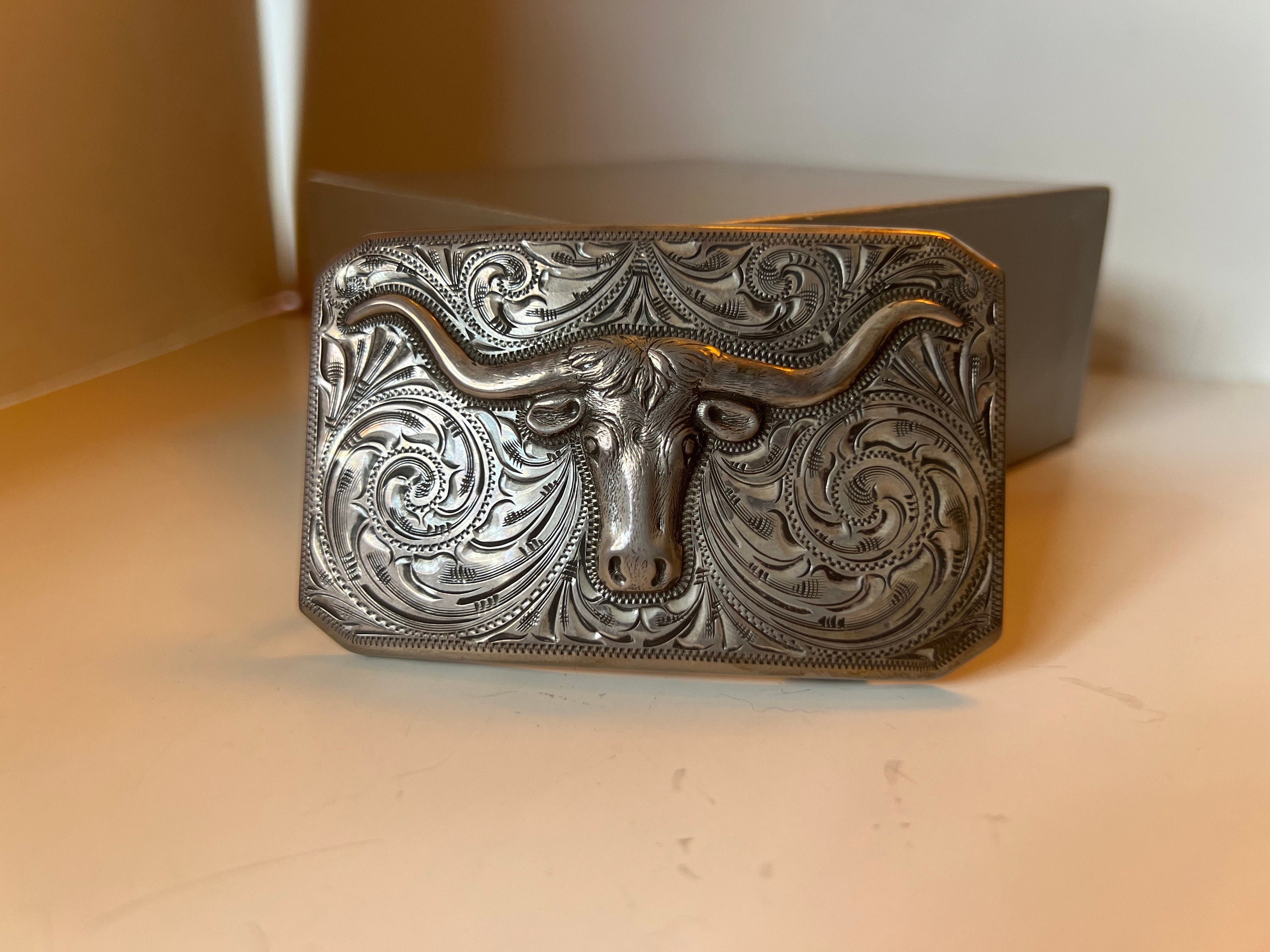 Vintage Edward H. Bohlin Sterling Silver Longhorn Head Belt - Etsy