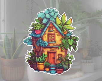 Pegatinas troqueladas de plantas coloridas: ¡Ideas de regalo perfectas para los amantes de las plantas!