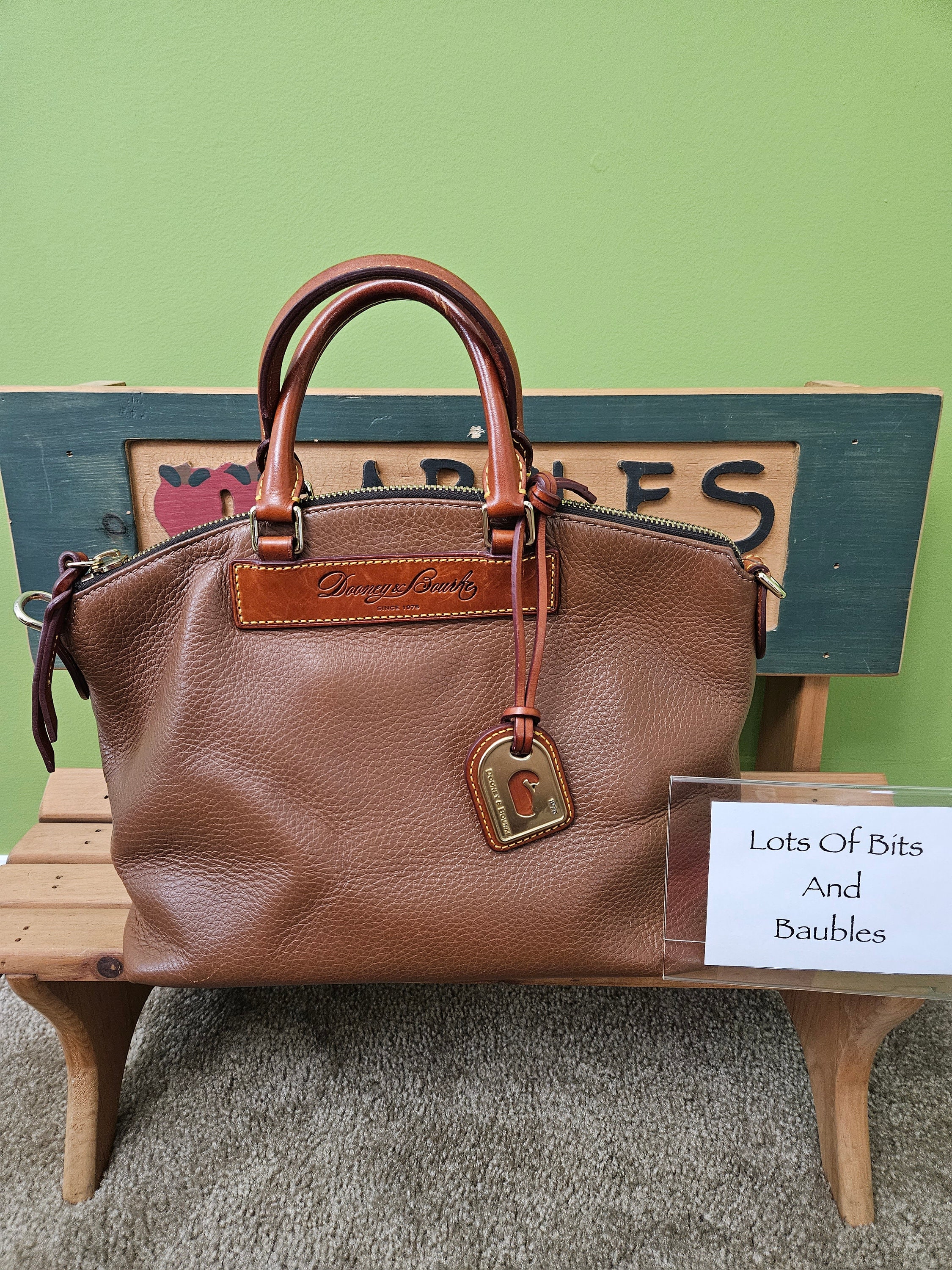 Dooney and Bourke Genuine Florentine Vacchetta Leather Double