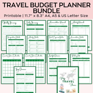 Printable Travel Itinerary, Travel Plan Printable, Printable Travel Planner, Vacation Itinerary Template, Vacation Planner Printable, A5, A4