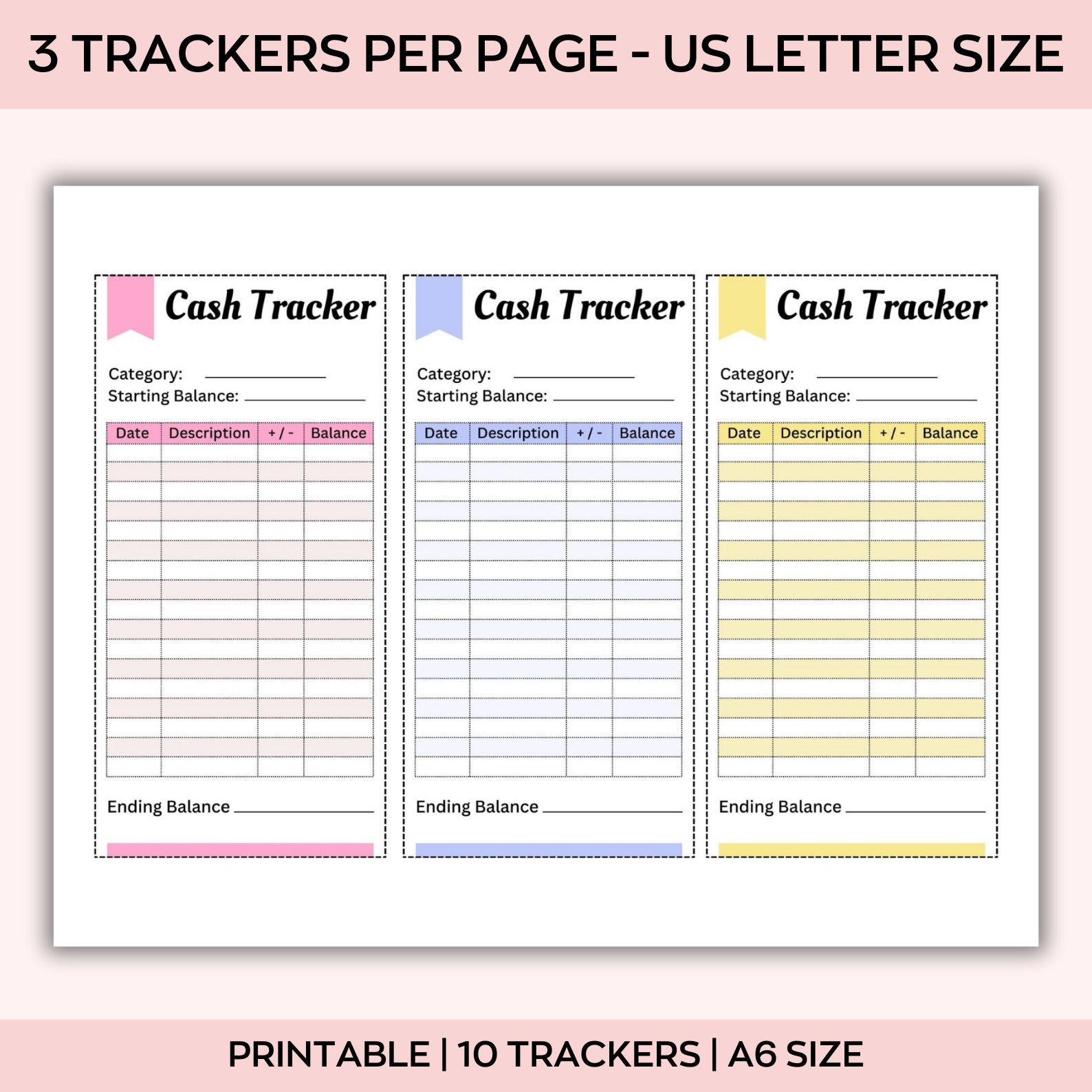 Cash Envelope Inserts, Budgeting Inserts, Cash Trackers, Printable ...