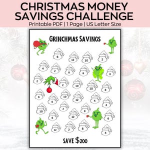 Christmas Savings Challenge, Mini A6 Christmas Saving Challenges, Money Saving Challenge, Savings Tracker, 100 Envelopes