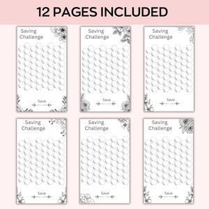 A6 Savings Challenge Printable, Customize Floral Savings Challenge, A6 ...