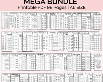 Money Savings challenges mega bundle, A6 saving Tracker Printables, Mini Savings Challenge, Budget Binder, Finance Planner, 100 Envelopes