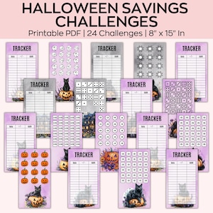 A6 Halloween Savings Challenge Printable Bundle, Savings Game,  Budgeting A6 Binder Envelope Method, Saving Tracker