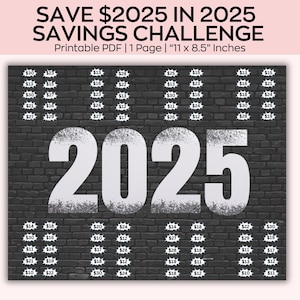Save 2025 in 2025  Savings, Low-income savings challenges, Saving Challenge Printable, Monthly Money Saving, 100 Envelopes