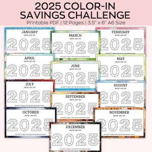 Save 2025 in 2025 Savings Challenge Printable, Low Budget Monthly Savings Goal, Sinking Funds Tracker, New Year Savings Challenge, A6 Size