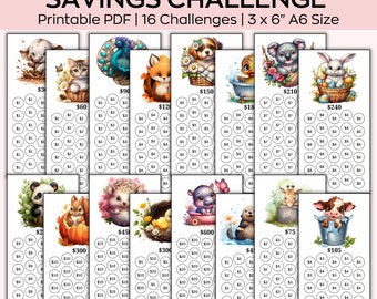 Low Income Savings Challenge Bundle, A6 Money Savings Challenge Printable, Low income savings, Budget binder, Cash stuffing, Sinking fund