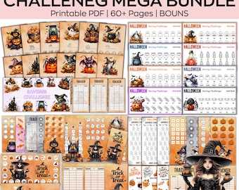 savingグッズ まとめ売り Halloween Savings Challenge Printable Mega Bundle, Spooky Saving