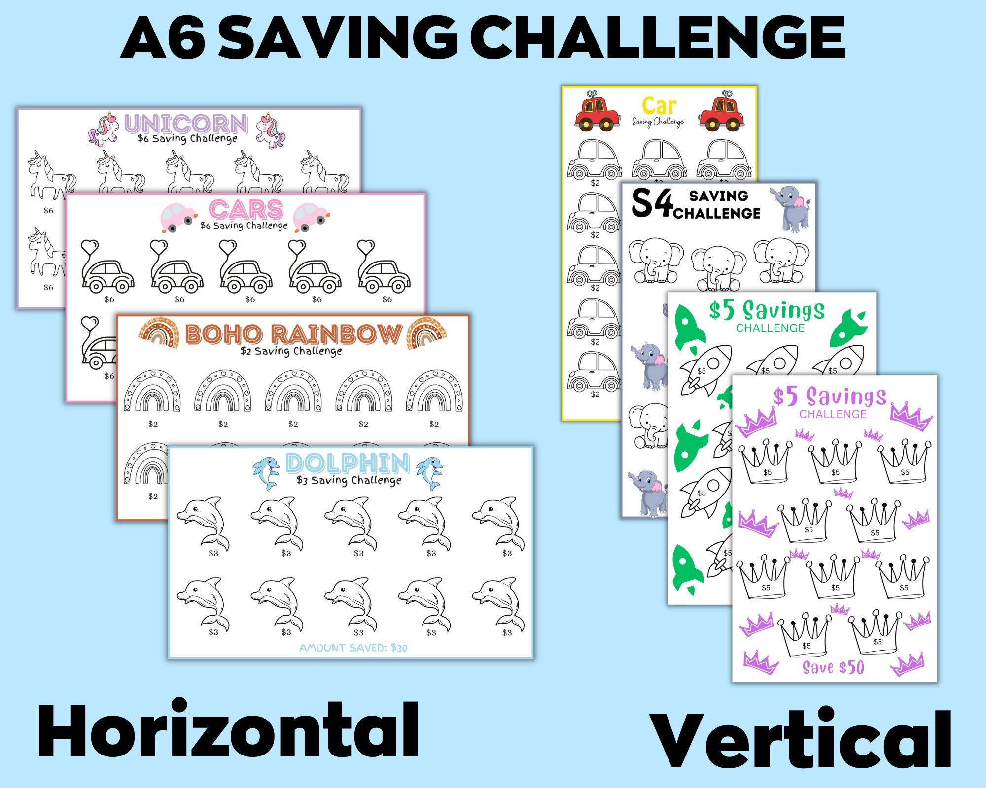 Ultimate Kids Savings Challenge Bundle, Mega A6 Kids Savings Challenge ...