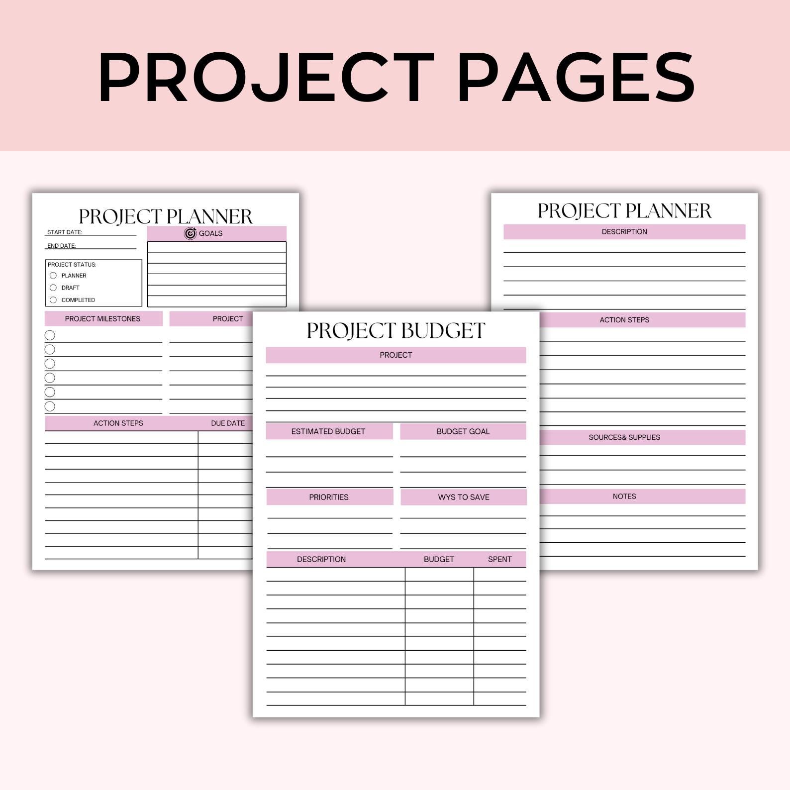 Printable Planner, Productivity Planner Bundle, Daily Weekly Monthly ...
