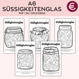 Sfida di risparmio del barattolo di dolciumi Euro stampabile, contando i miei centesimi, buste per contanti, budget di cassa, money tracker, minimalista saving tracker