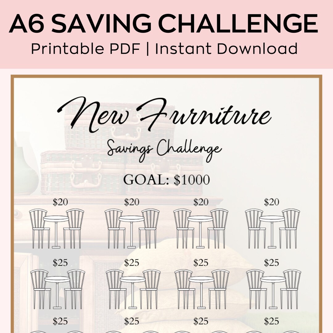 A6 New Furniture Challenge Fund Savings Challenge, Mini Savings