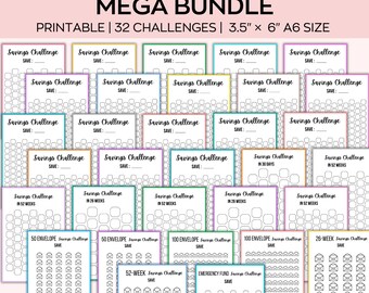 Geldbesparingsuitdaging, A6-formaat besparingsuitdaging aanpassen printables, besparingstracker, uitdaging: 100 enveloppen, past op A6-geldenveloppen