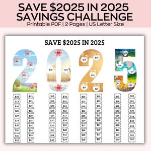 2025 年に 2025 ドルを節約し、2025 年に 225 ドルを節約する節約、低所得者向け節約チャレンジ、印刷可能な節約チャレンジ、毎月の節約