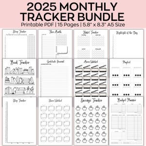 2025 Monthly Savings Challenge Bundle, Money Challenge, Mini Savings Challenge, Budget Binder, Finance Planner, 100 Envelopes