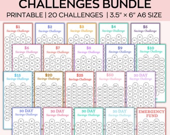 Low Income Savings Challenge Printable, A6 Mini Savings Challenge bundle, Money Saving Challeng, Saving Tracker, 100 Envelope Challenge Cash