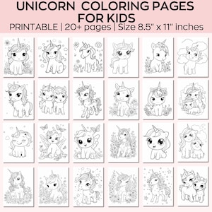 Einhorn Malvorlagen, Kinder Malseiten, Mädchen Malseiten, Einhorn Blätter, Kinder Malbuch, Printable Malseiten