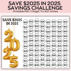 Save 2025 in 2025  Savings, Low-income savings challenges, Saving Challenge Printable, Monthly Money Saving, 100 Envelopes
