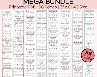 Money Savings challenges mega bundle, A6 saving Tracker Printables, Mini Savings Challenge, Budget Binder, Finance Planner, 100 Envelopes