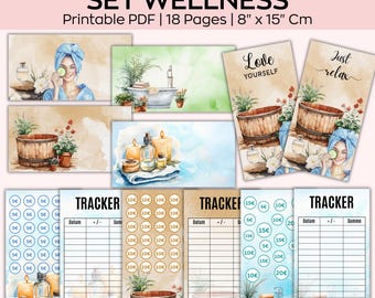 A6 Savings SparChallenge Wellness Set, Mini Savings Challenge, Money Savings Tracker Printable, Finance Planner, 100 Envelope