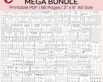 Money Savings challenges mega bundle, A6 Pounds saving Tracker Printables, Mini Savings Challenge, Budget Binder, Finance, Cash Stuffing