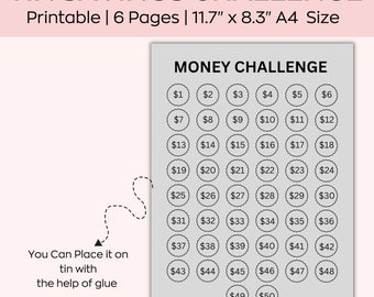 300,500,1000,10000!!! MONEY TIN TRACKER Sticker- money envelope challenge .Savings challenge. Save money - budget. Debt tracker sticker
