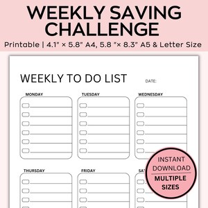 Weekly To Do List Printable, Weekly Task List Template, Weekly Planner,Productivity Planner,Organizer Journal Week,At a Glance Weekly Agenda