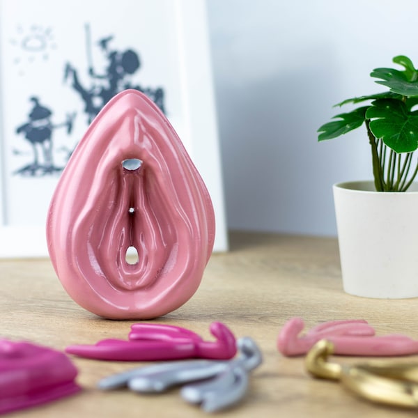 Life Size Anatomical Vagina Vulva Clitoris and Edu Notes,3D printed Vagina Model,Sexual Health Education,Pink Magenta Gold Grey Color