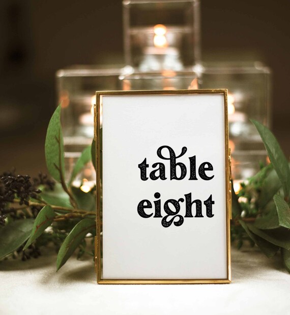 Table Numbers for Your Retro Reception Custom Table Numbers Etsy