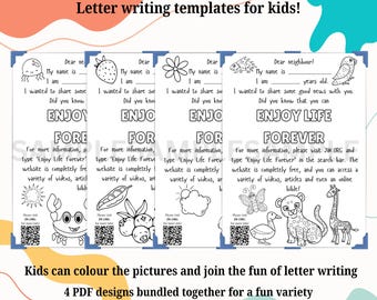 Attività JW Kids / JW Kids / JW Letter Writing Stationery / Carta per scrivere lettere / Jw stampabile / Download digitale