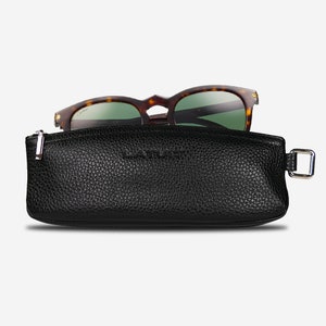 Black Genuine Leather glasses case | Leather Pouch | Sunglasses Case | Eyeglasses Case