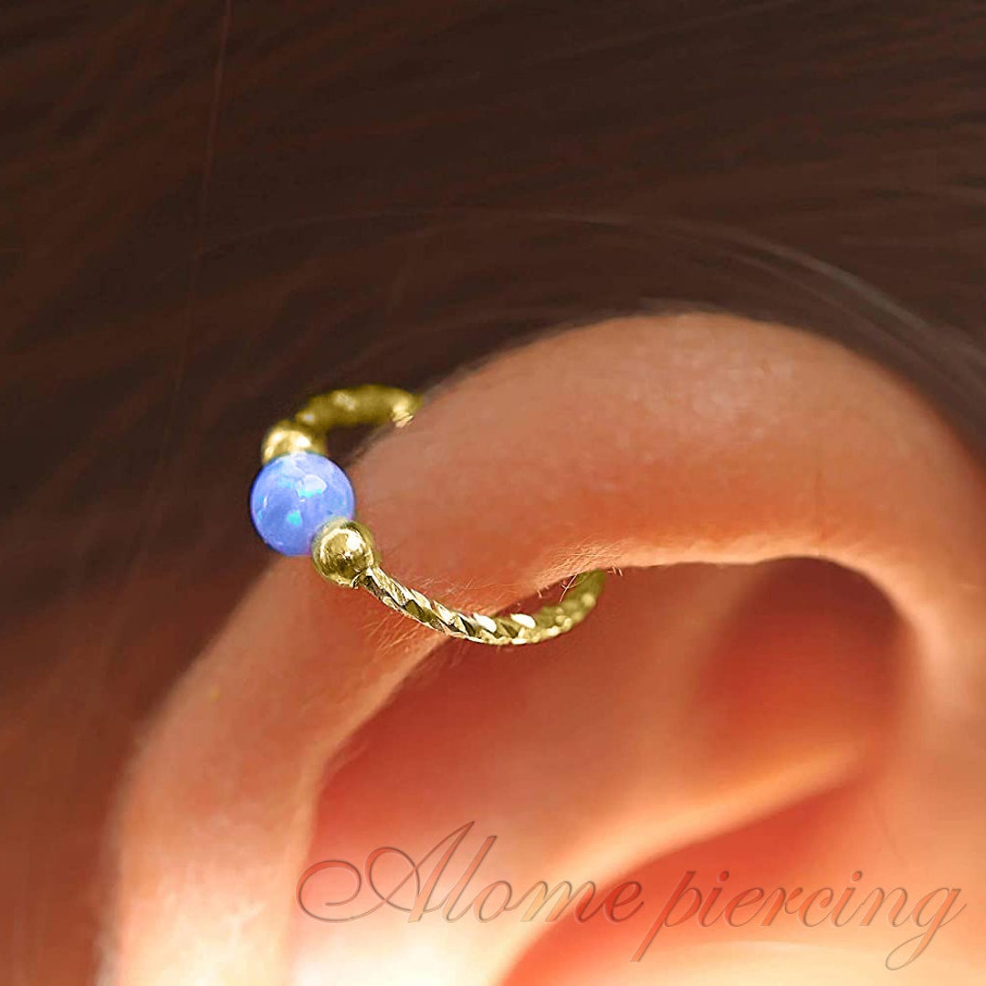 Cartilage Hoop Earring Thin 20G Gold Filled Helix Piercing Earring