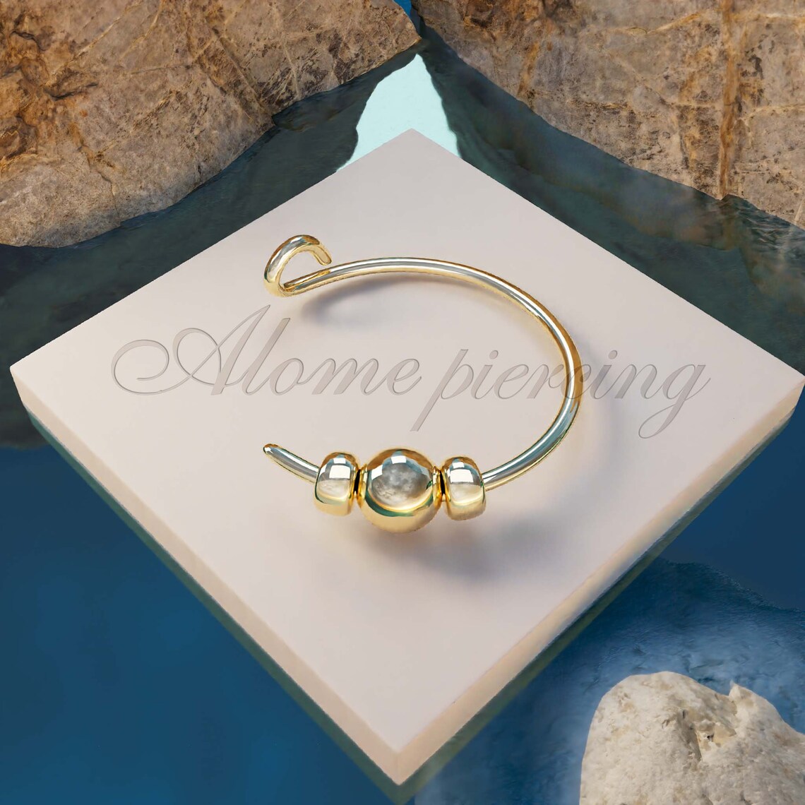 Fake Clip on Nose Ring 24g 14k Gold Filled No Piercing Etsy