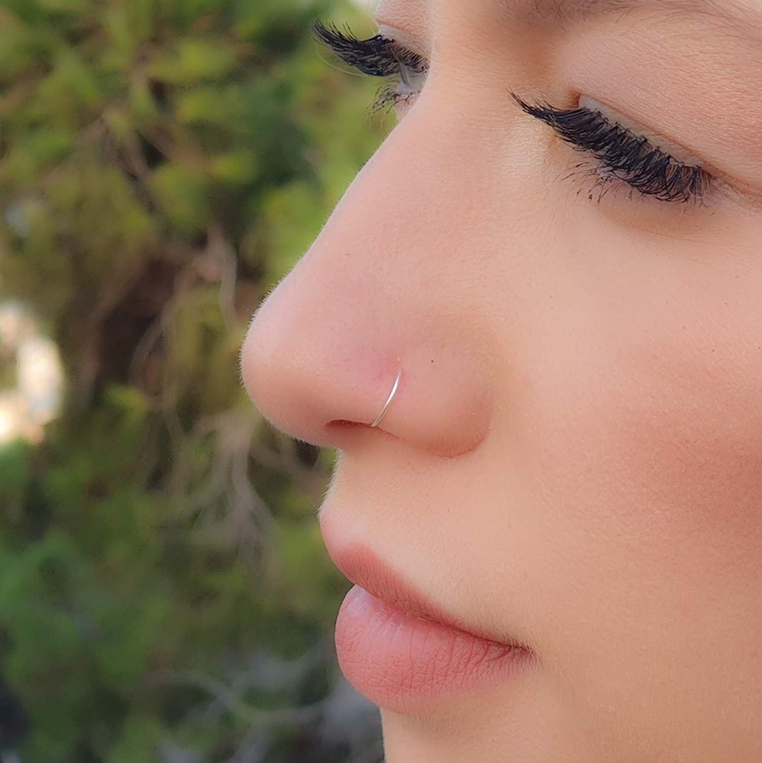 Pair of 20g Faux Clipon Nose Rings 925 Sterling Silver & 14k Gold Filled Etsy