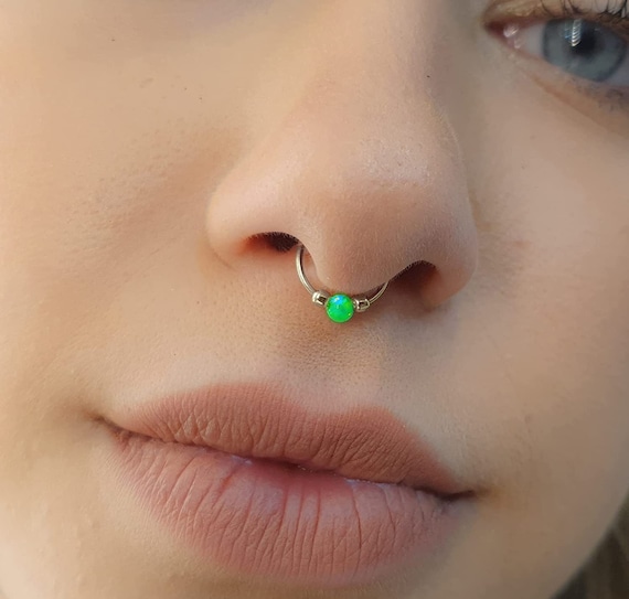 Real opal septum ring sale