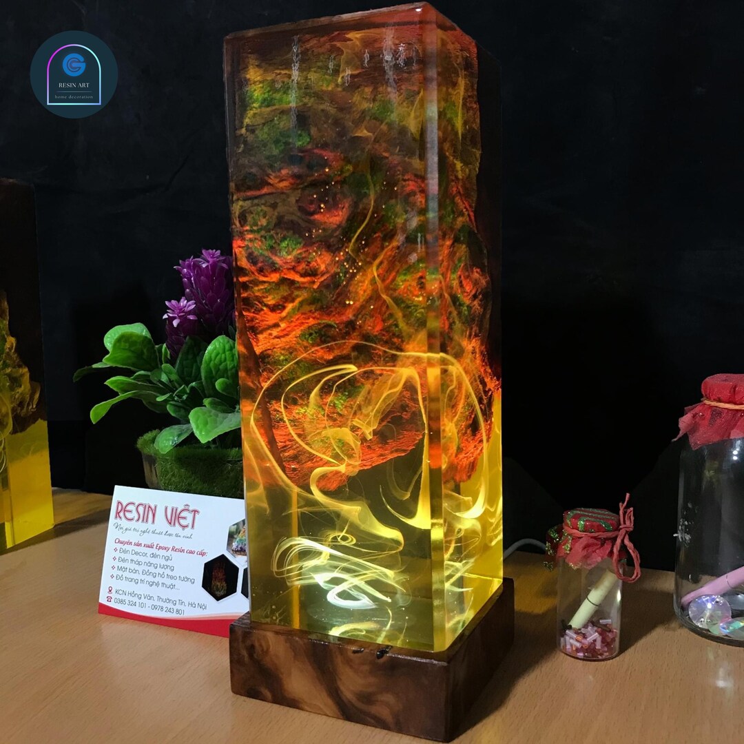 Night Light Epoxy Resin Lamp Personalized Gifts Decorative - Etsy ...