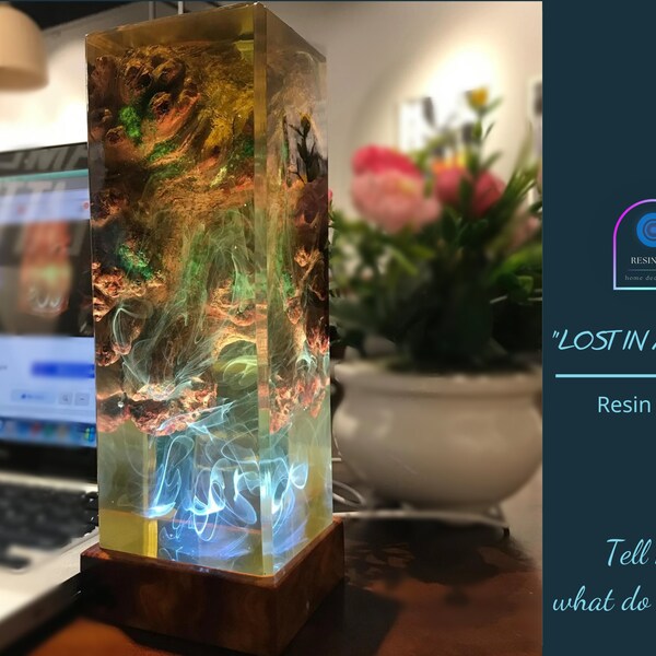 Epoxy Resin Lamp Etsy