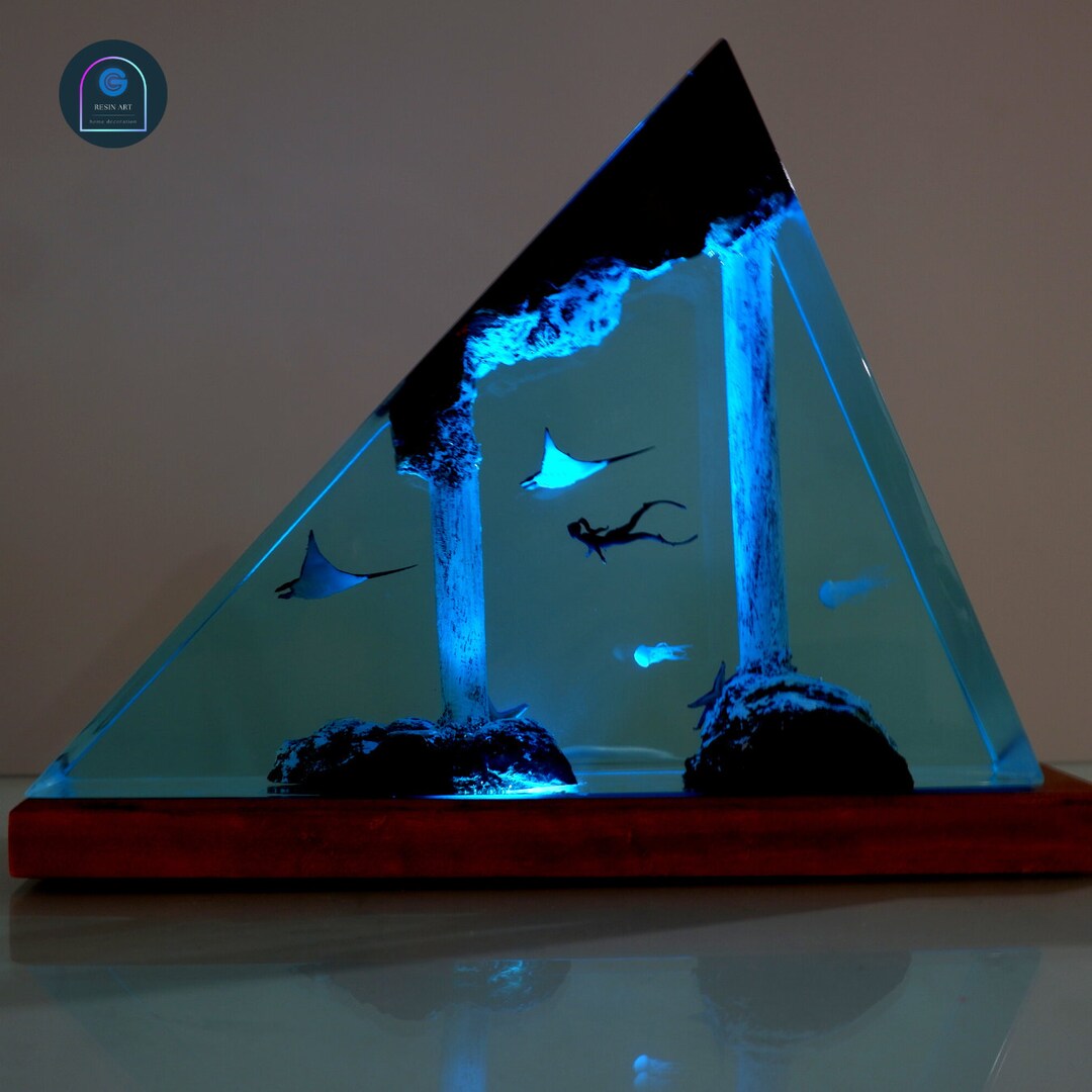 Atlantis Ocean Night Light Customized Night Light Resin Lamp Etsy