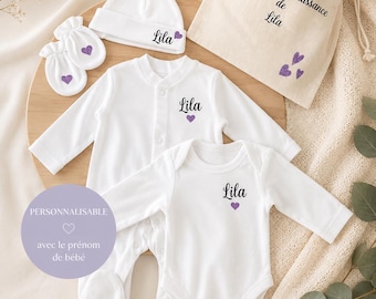 Personalized newborn outfit • Personalized baby • Personalized newborn gift • Maternity set • Personalized name gift set