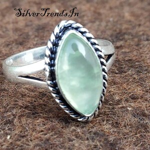 Aquamarine 925 Sterling Silver Ring - Boho Gemstone Ring