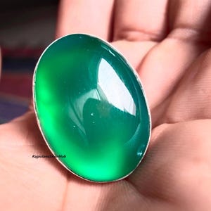 Green Onyx 925 Sterling Silver Gemstone Jewelry Ring - Handmade Jewelry, Christmas Gift Ring ,Gift for her,Boho Ring