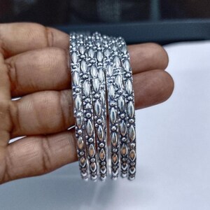 Sterling Silver Stacking Bangles - Semanario Set of 7